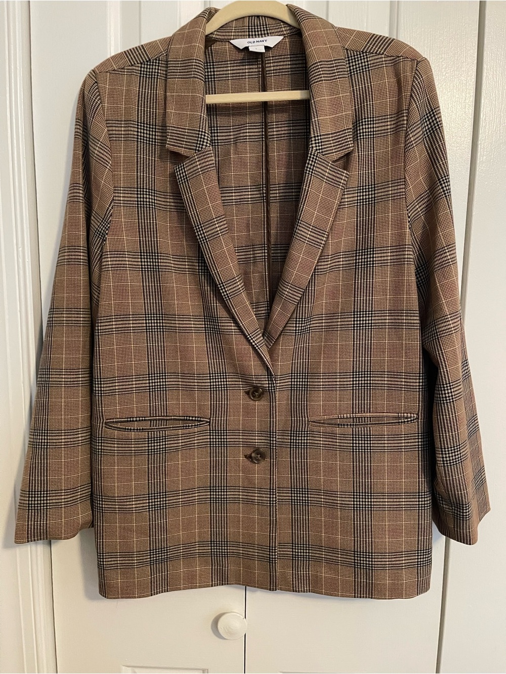 Brown Plaid Women’s Blazer Jacket